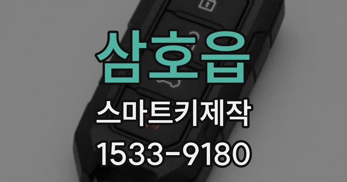 삼호읍 스마트키제작