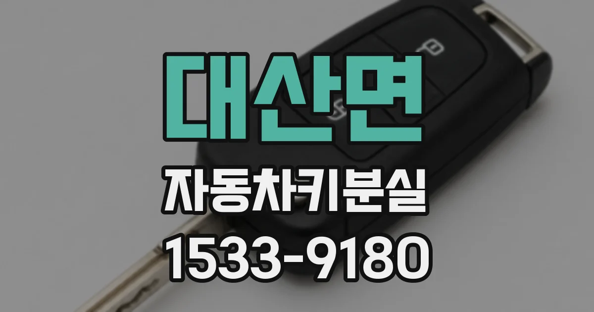 대산면 자동차키분실