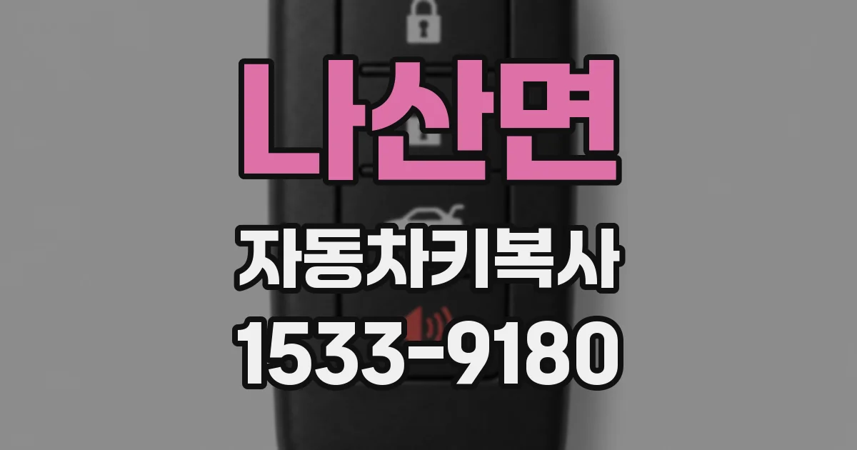 나산면 자동차키복사
