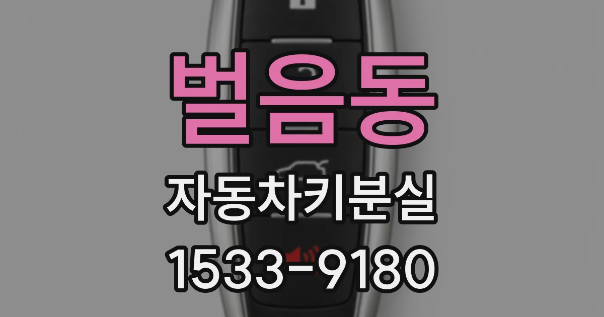 벌음동 자동차키분실