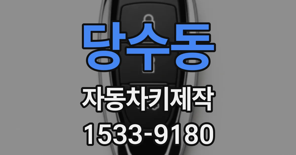 당수동 자동차키제작