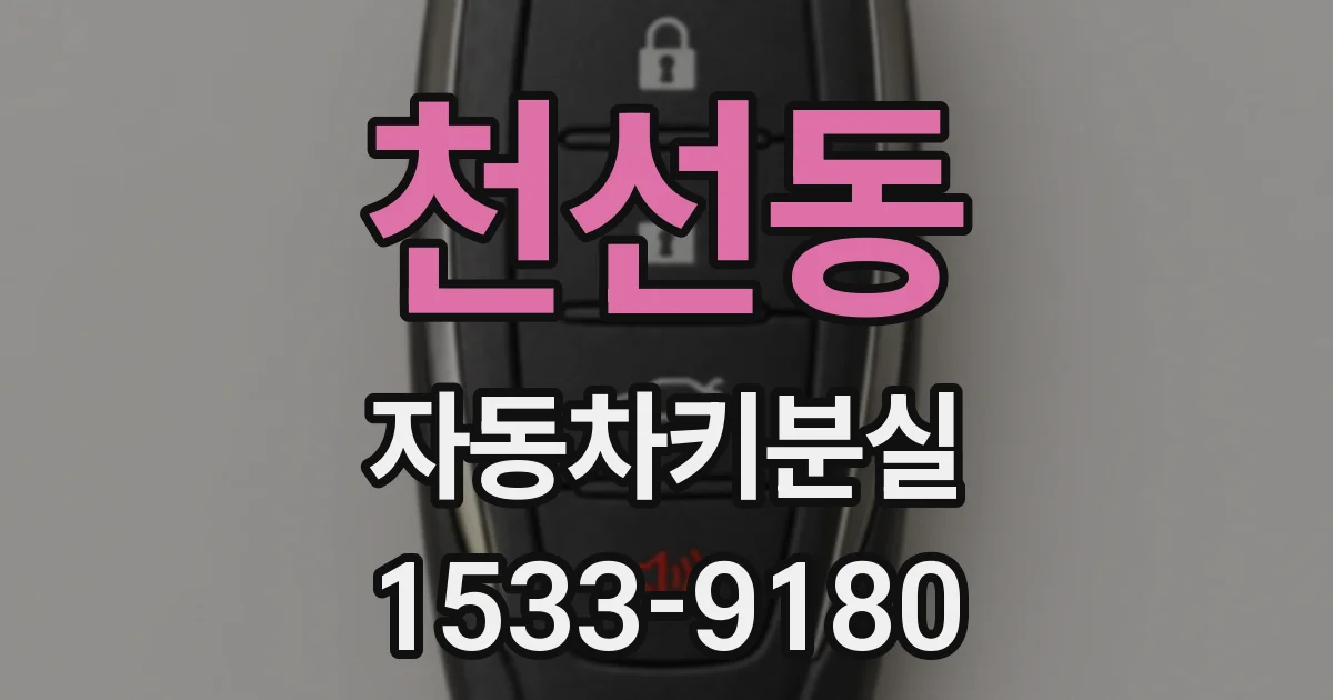 천선동 자동차키분실