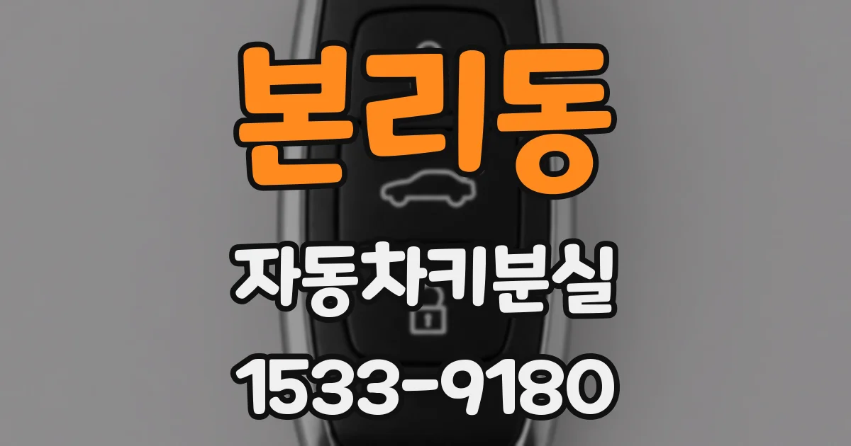 본리동 자동차키분실