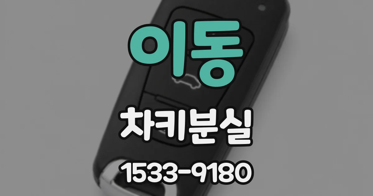 이동 차키분실