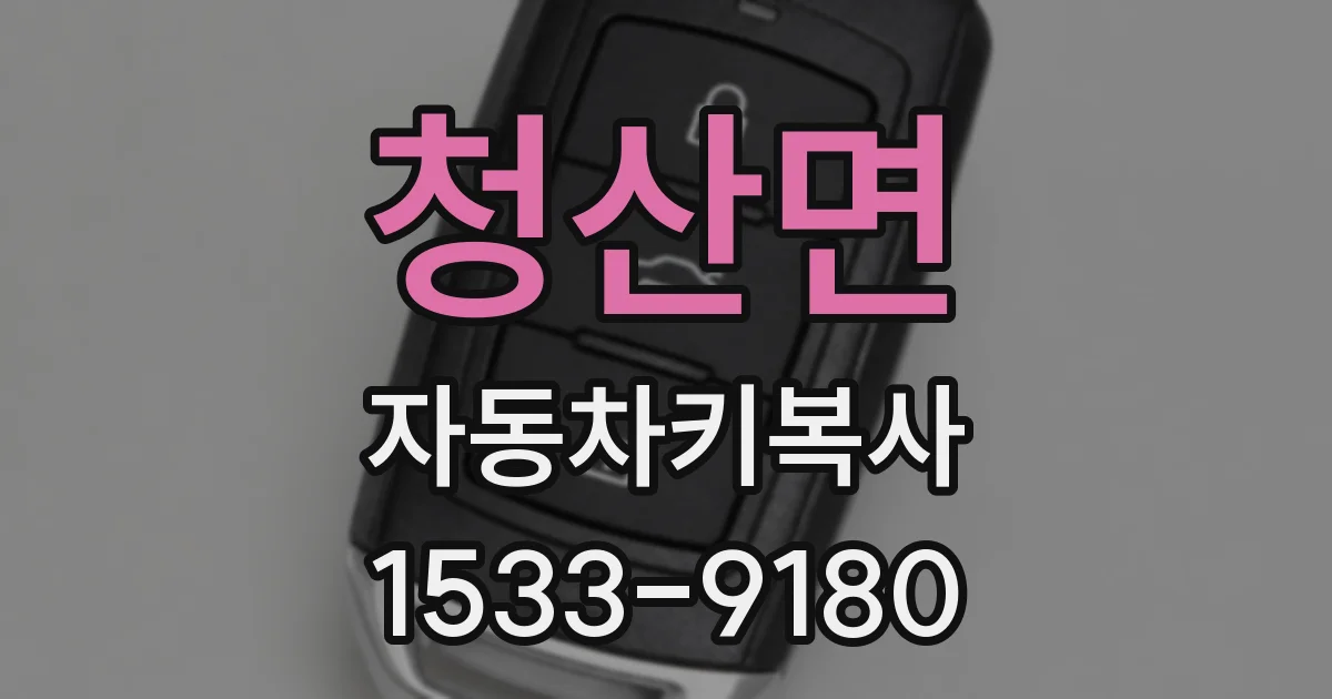 청산면 자동차키복사