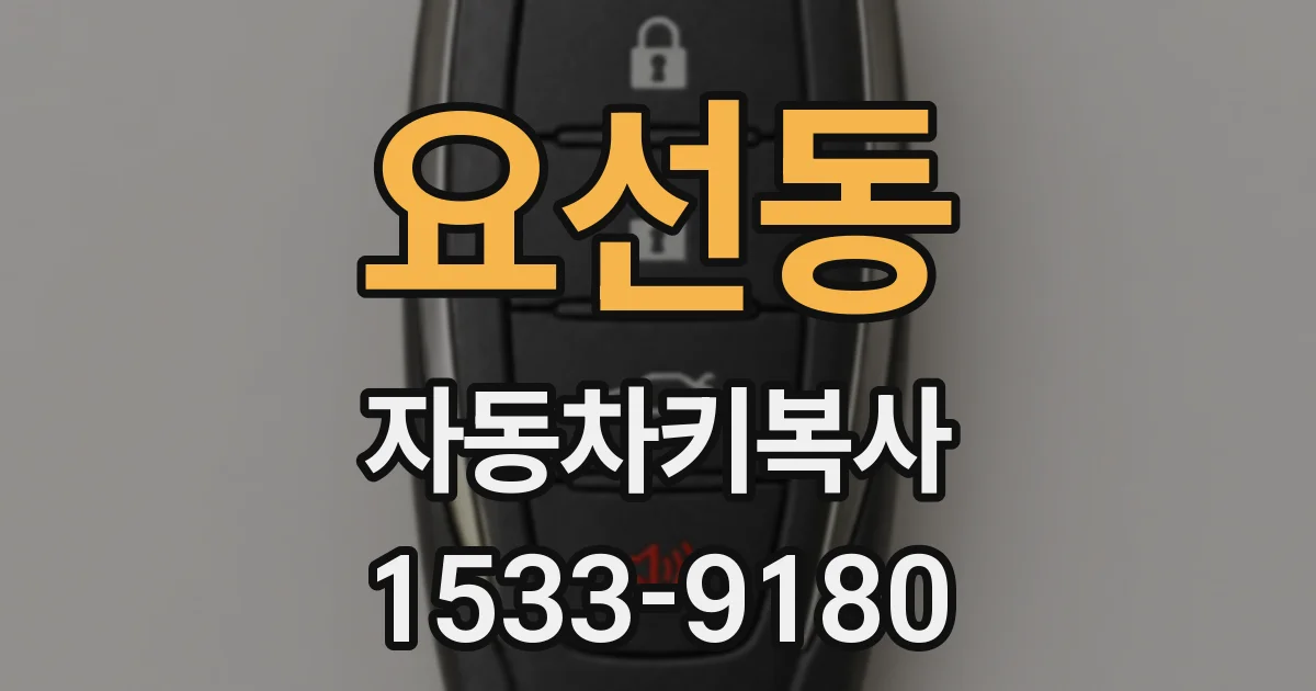 요선동 자동차키복사