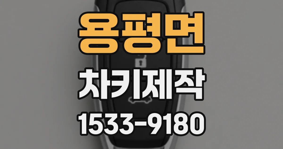 용평면 차키제작