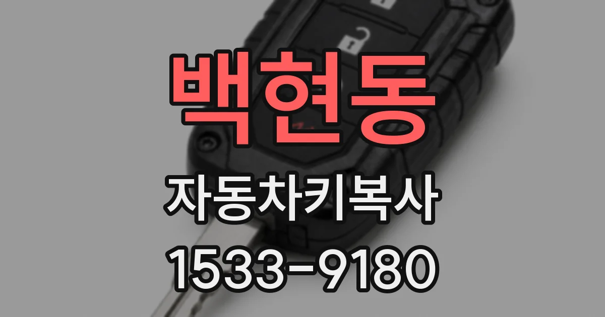 백현동 자동차키복사