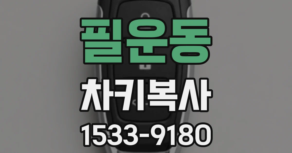 필운동 차키복사