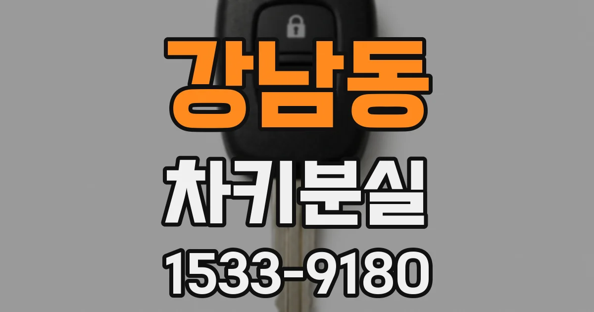 강남동 차키분실