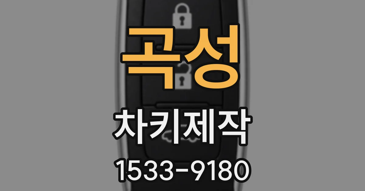 곡성 차키제작