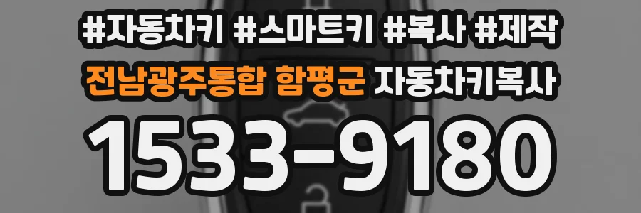 전남광주통합 함평군 자동차키복사