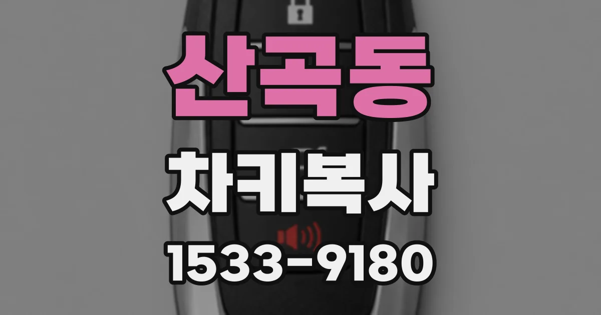 산곡동 차키복사