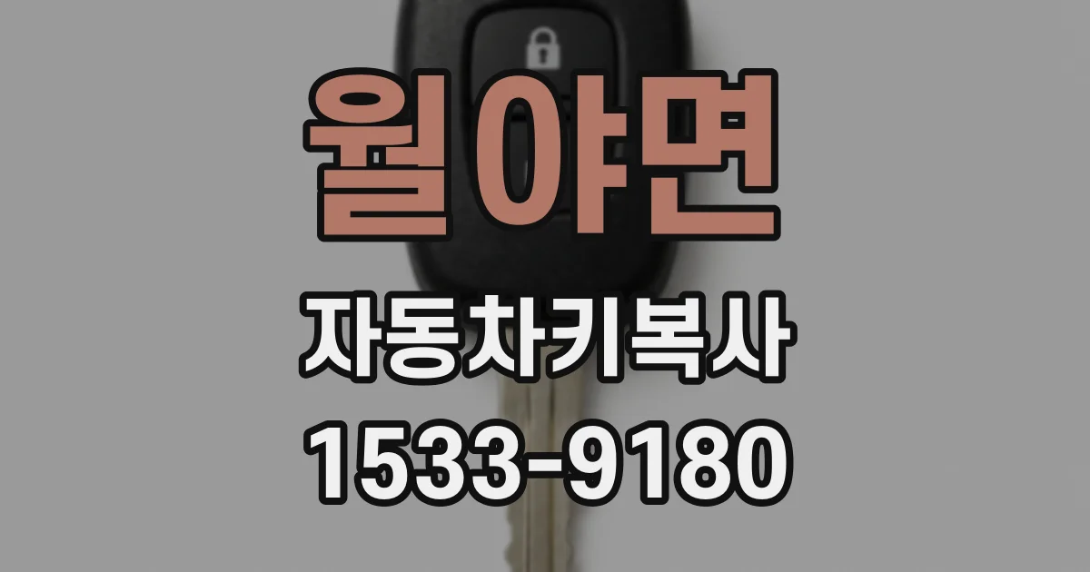 월야면 자동차키복사