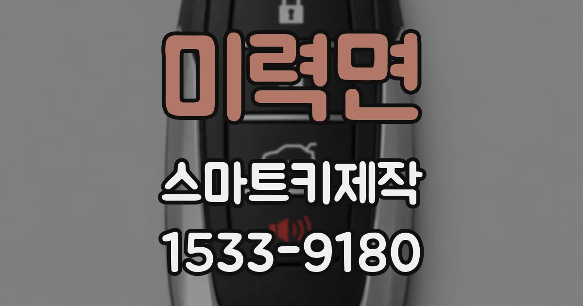 미력면 스마트키제작