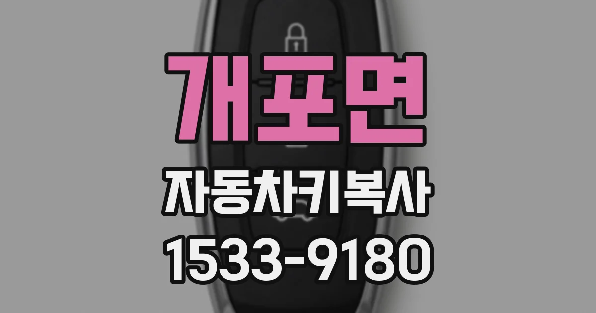 개포면 자동차키복사