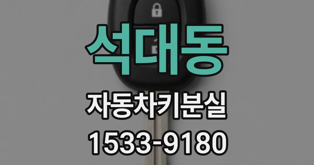 석대동 자동차키분실