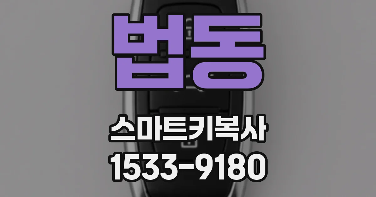 법동 스마트키복사