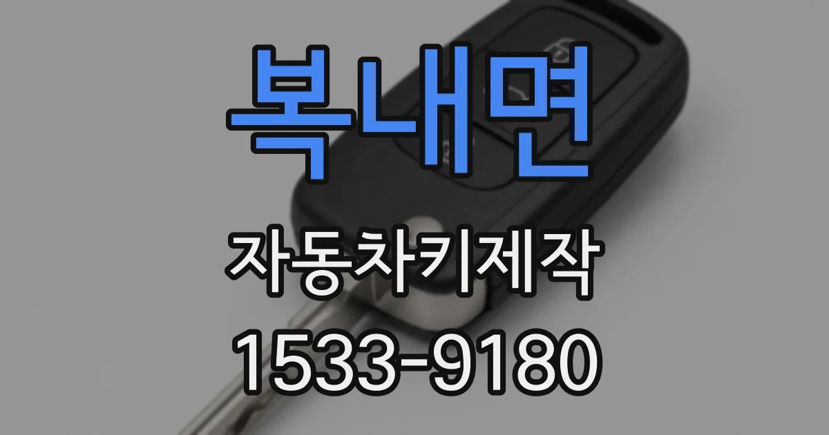 복내면 자동차키제작