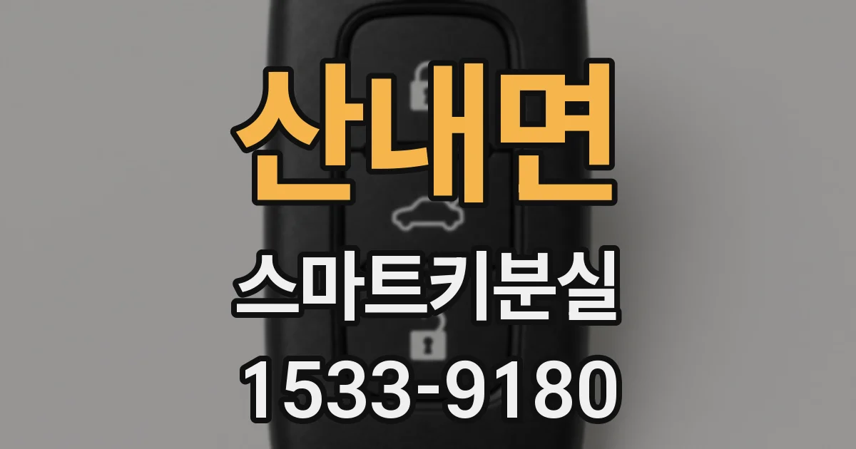 산내면 스마트키분실