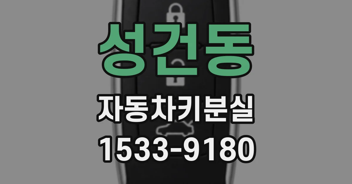 성건동 자동차키분실