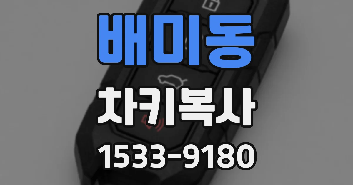 배미동 차키복사