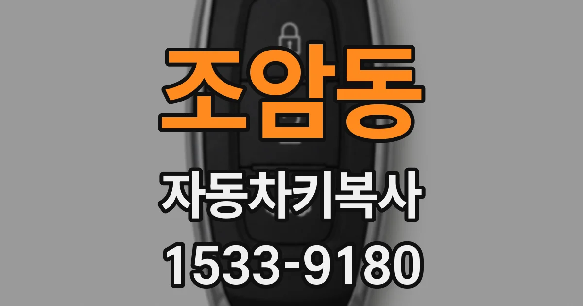 조암동 자동차키복사