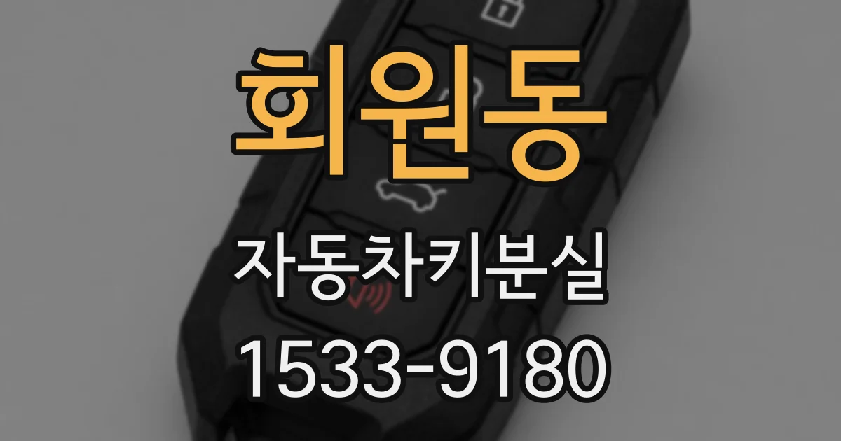 회원동 자동차키분실