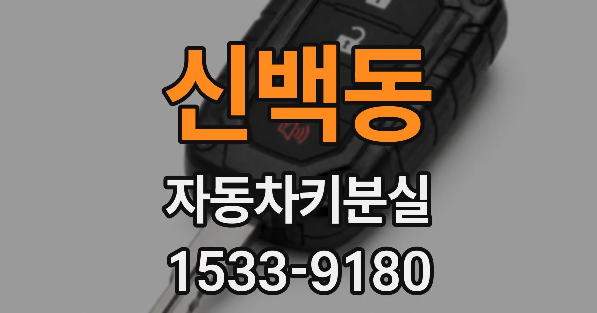 신백동 자동차키분실