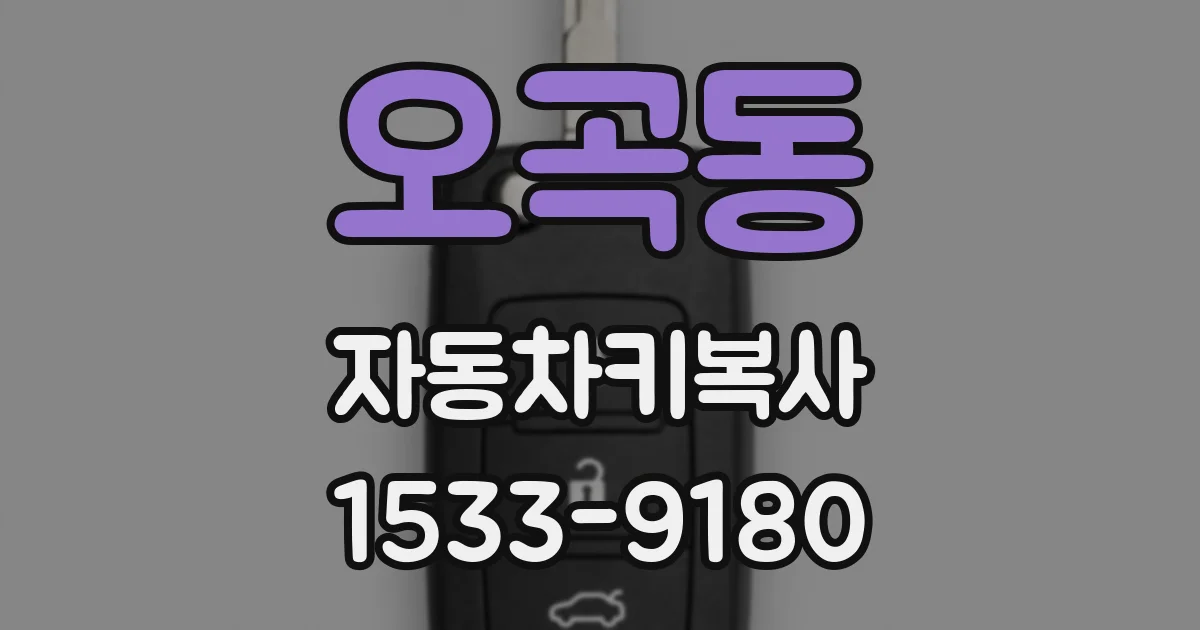 오곡동 자동차키복사
