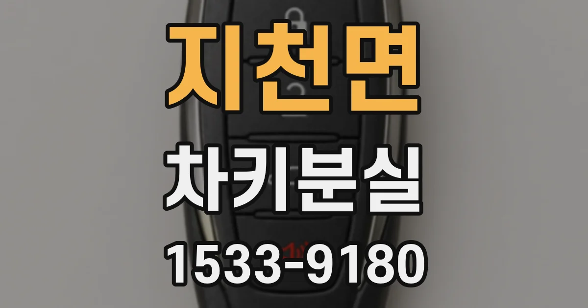 지천면 차키분실