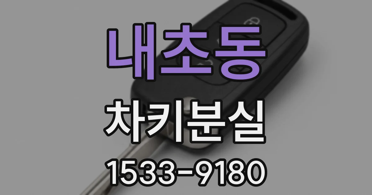 내초동 차키분실
