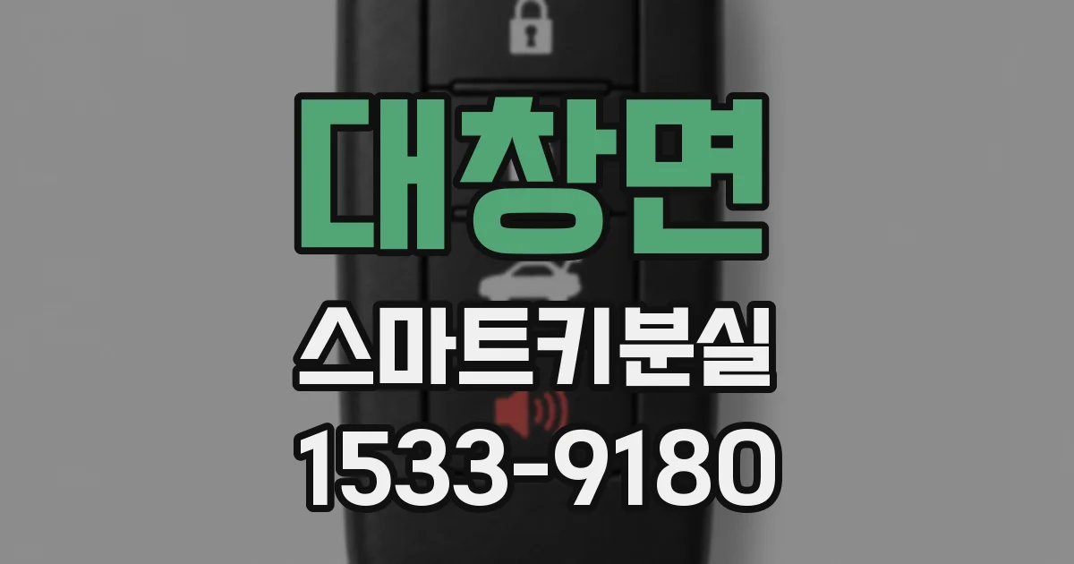 대창면 스마트키분실