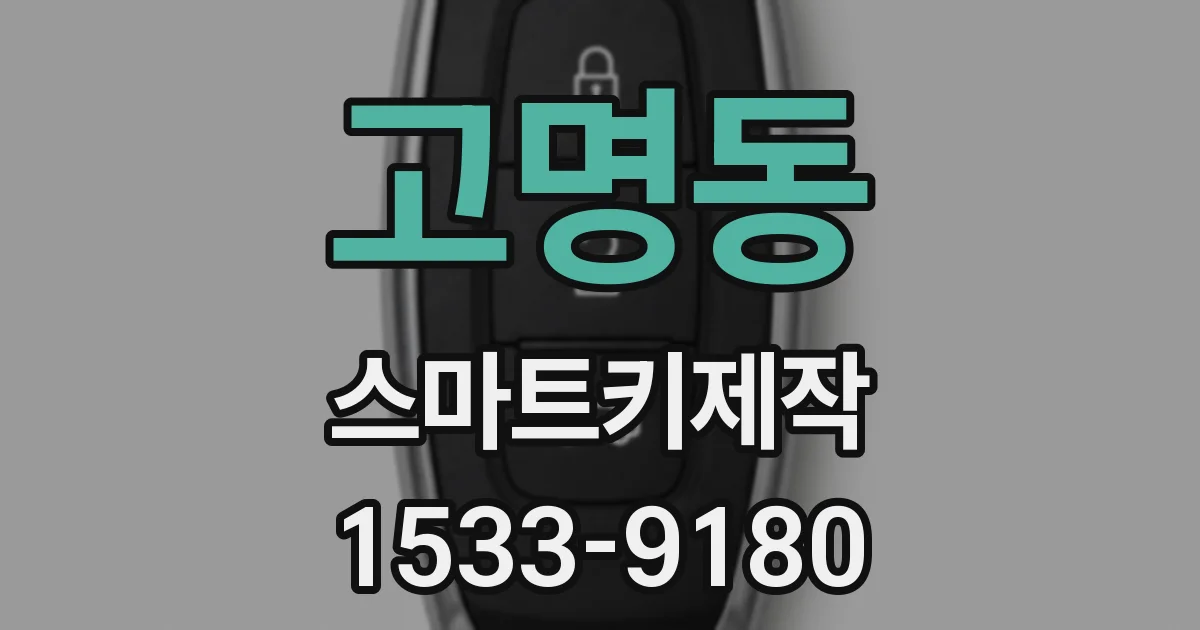 고명동 스마트키제작