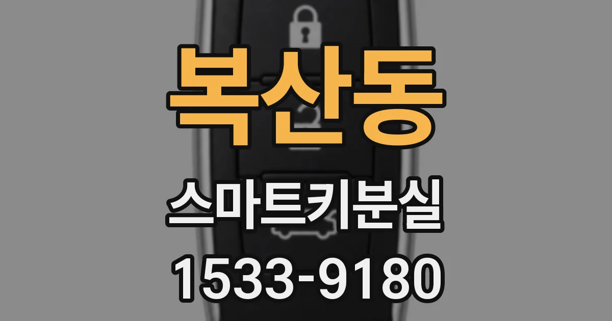 복산동 스마트키분실