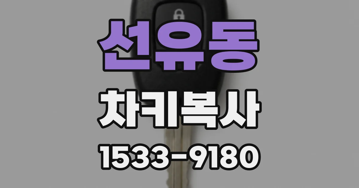 선유동 차키복사