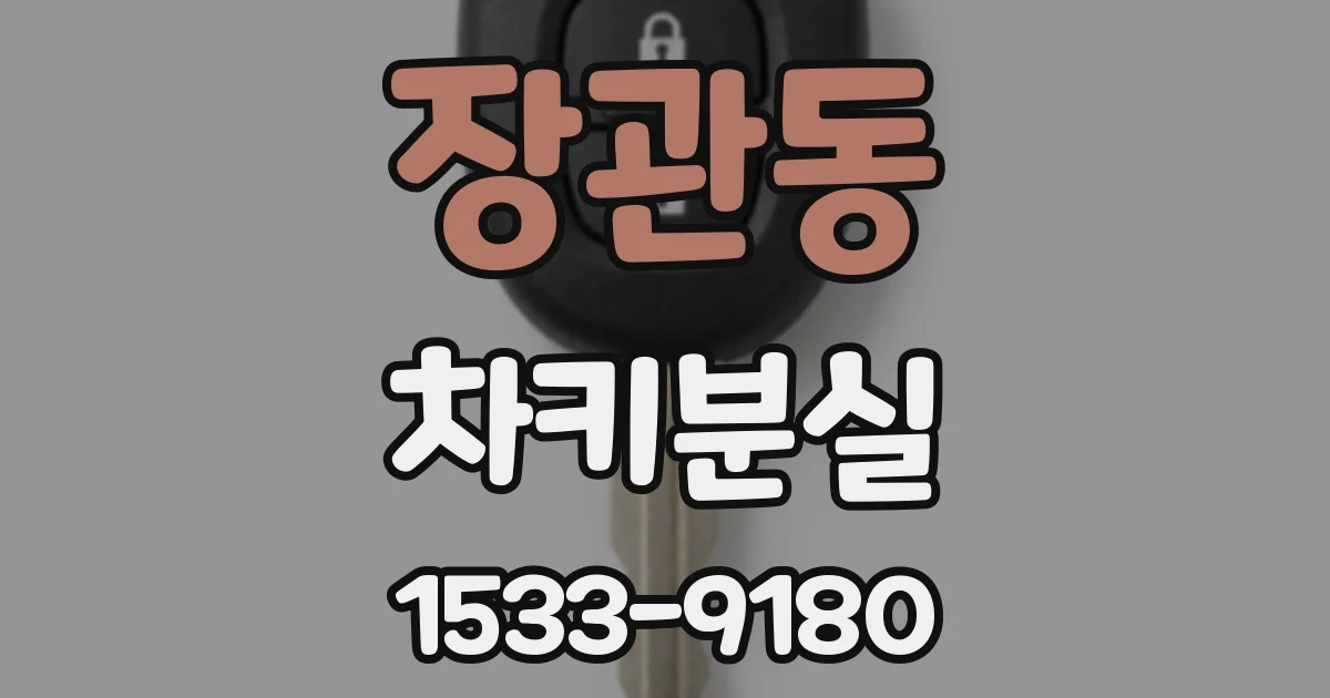 장관동 차키분실
