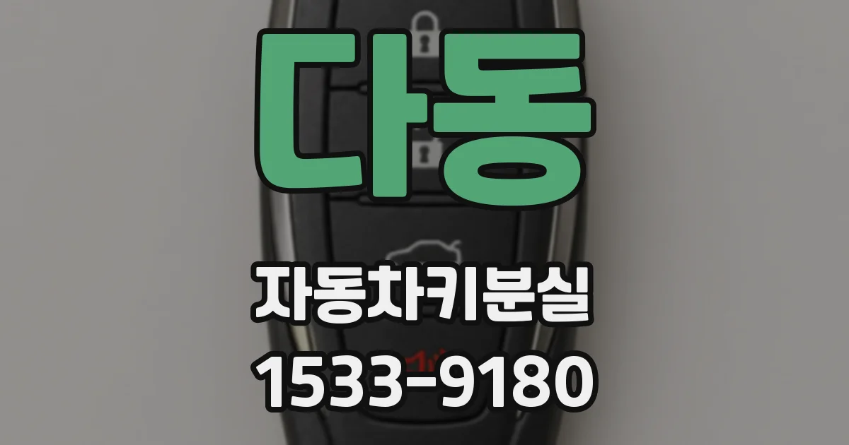 다동 자동차키분실