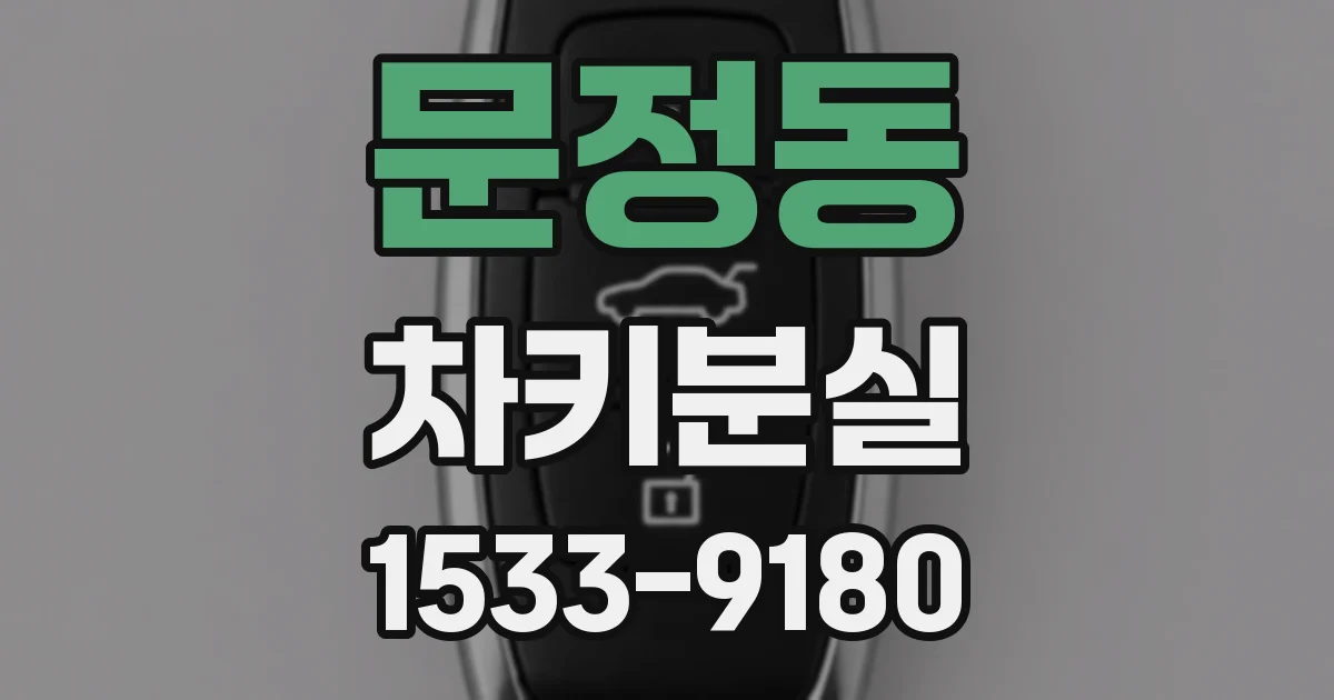 문정동 차키분실