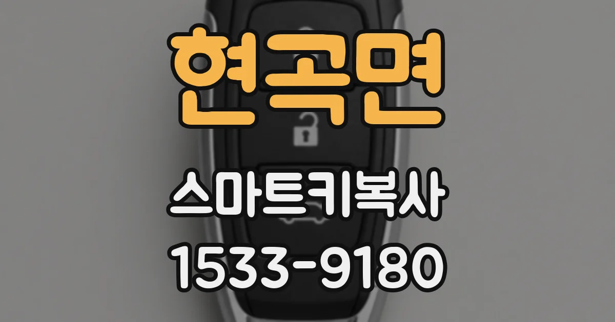 현곡면 스마트키복사