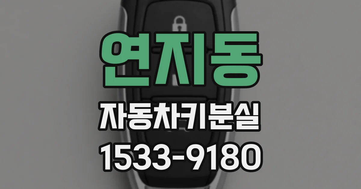 연지동 자동차키분실