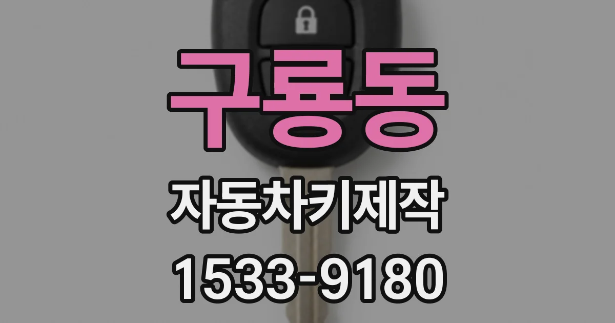 구룡동 자동차키제작