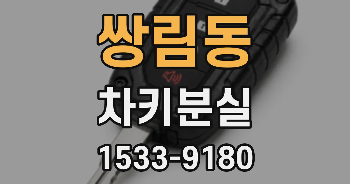 쌍림동 차키분실
