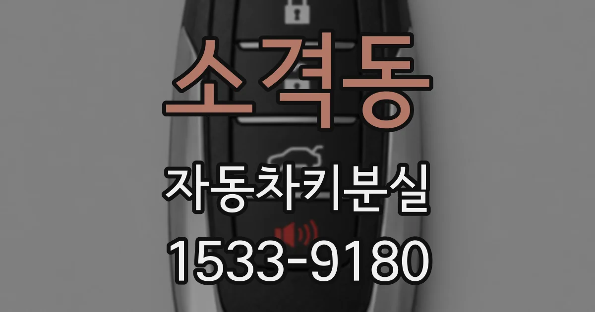 소격동 자동차키분실