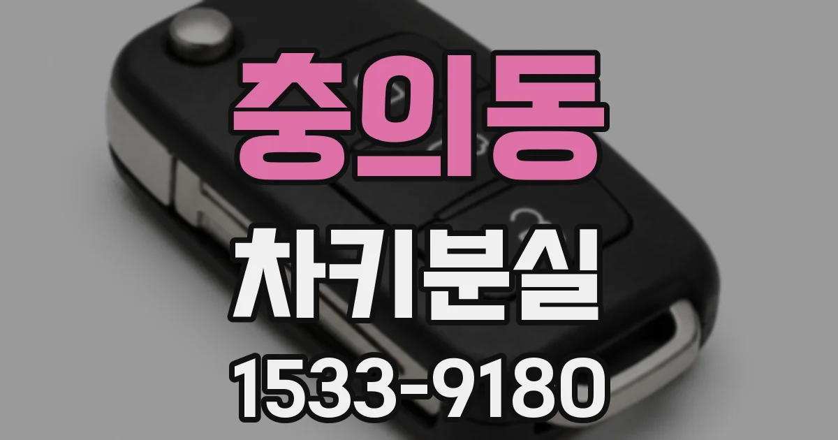 충의동 차키분실