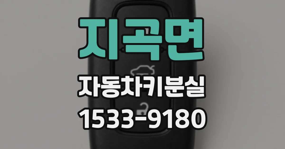 지곡면 자동차키분실