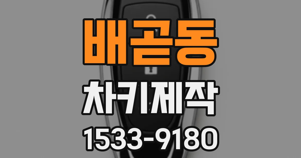 배곧동 차키제작