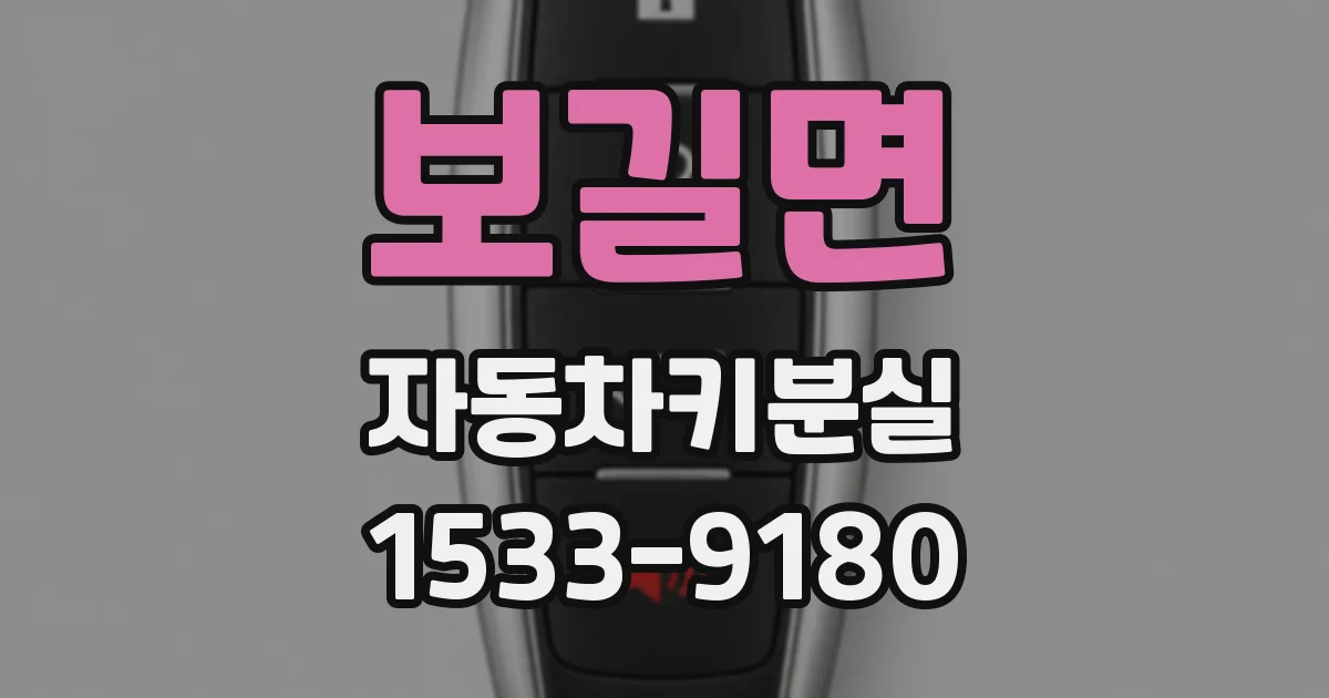 보길면 자동차키분실