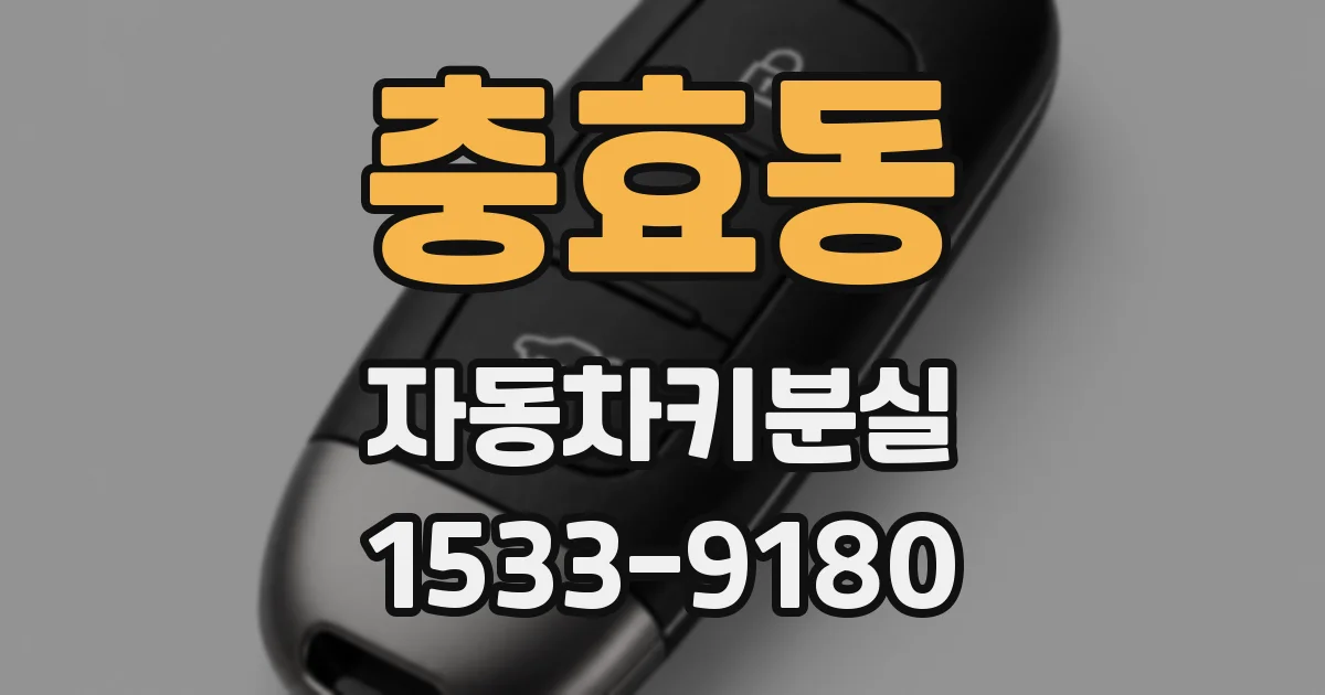 충효동 자동차키분실