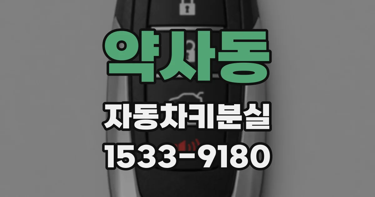 약사동 자동차키분실